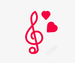 符号爱心情歌音乐图标矢量图高清图片