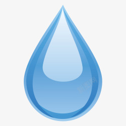 水滴创意设计蓝色圆弧水滴元素矢量图高清图片