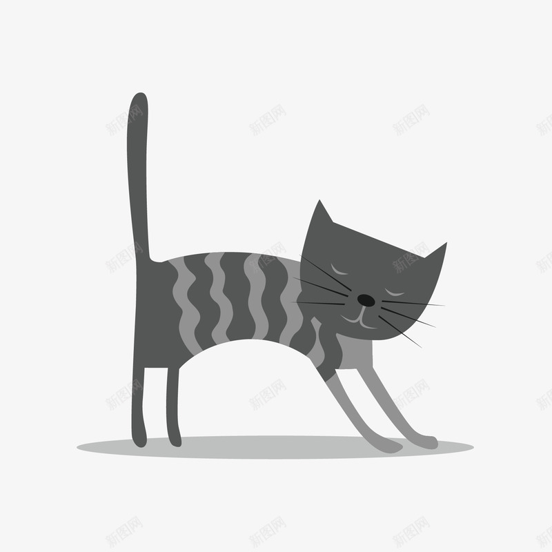 卡通小猫矢量图图标ai_新图网 https://ixintu.com 动物 可爱 小猫 手绘动物 矢量图