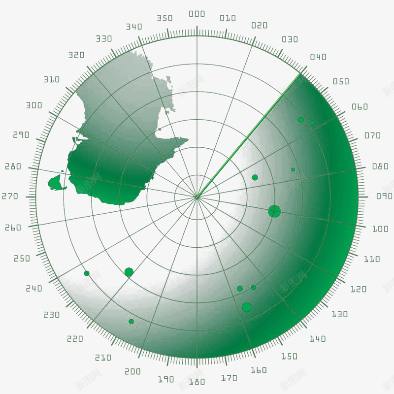 手绘绿色雷达表盘png免抠素材_新图网 https://ixintu.com 信号 手绘 科技 绿色 表盘 雷达 雷达信号