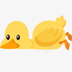 可爱黄鸭可爱的小黄鸭插画矢量图高清图片