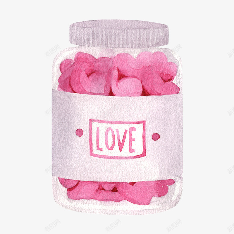 手绘粉色糖果盒节日元素png免抠素材_新图网 https://ixintu.com love 少女心 情人节 手绘 水彩 粉色 糖果 糖罐 装饰