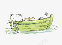 小猫捞鱼捞鱼的小猫高清图片