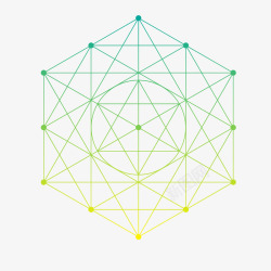 圆形线条抽象背景图片绿色黄色抽象线条几何流体渐变素高清图片