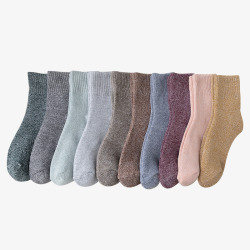 十组颜色的袜子素材