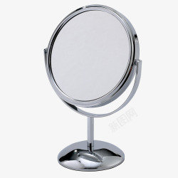 精美的镜子银色圆形镜子高清图片