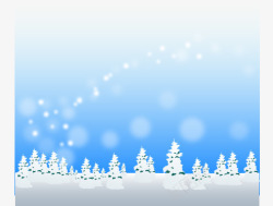 奇幻景色冬天的雪景矢量图高清图片