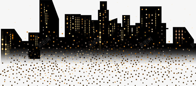 城市夜晚光效装饰png免抠素材_新图网 https://ixintu.com 5G光效 光效 城市 城市夜晚 科技 线条