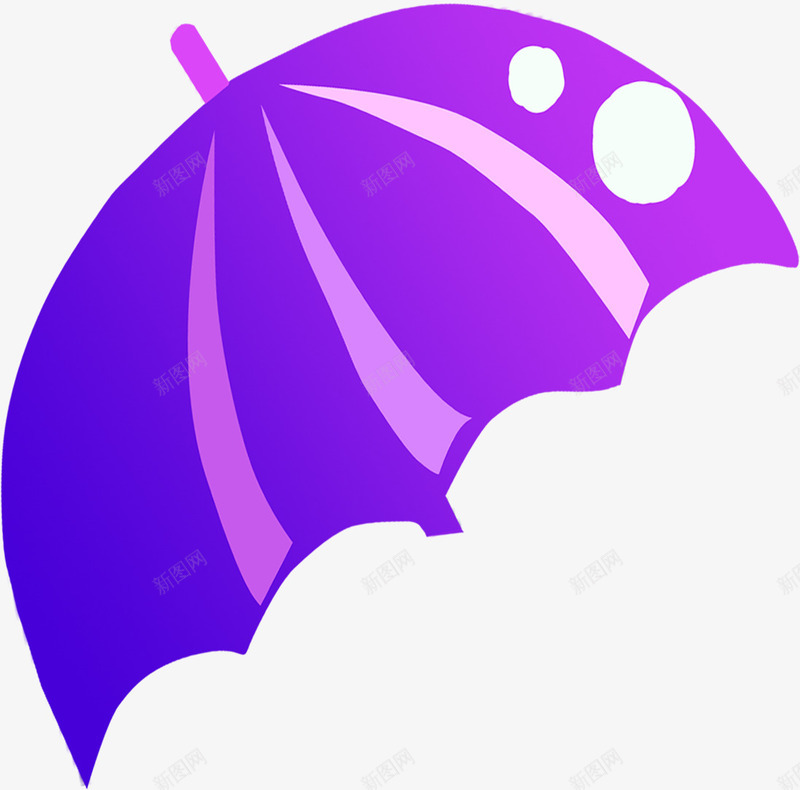 紫色手绘雨伞度假png免抠素材_新图网 https://ixintu.com 度假 紫色 雨伞