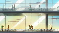 飞机场插画设计候机厅手绘高清图片