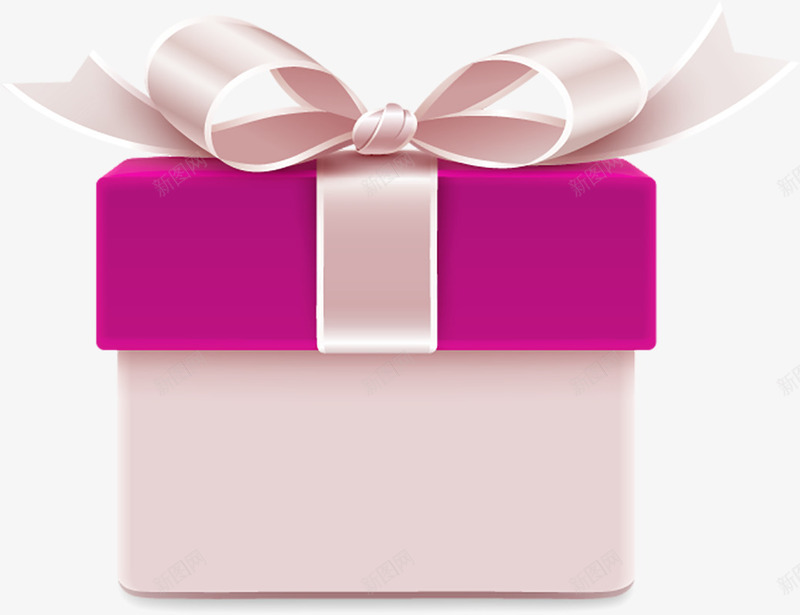 紫色粉色礼物盒png免抠素材_新图网 https://ixintu.com 情人节 盒子 礼物 节日 装饰