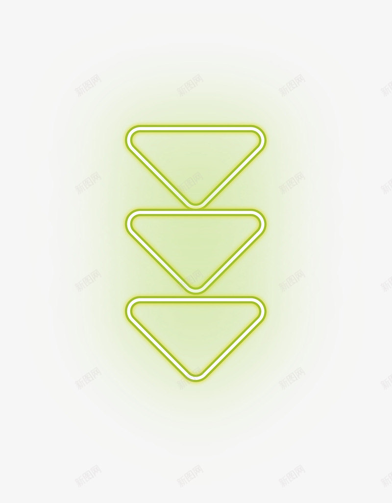 绿色线条箭头png免抠素材_新图网 https://ixintu.com 房屋 方向 标志 线条标志 绿色箭头 装饰图案 霓虹灯