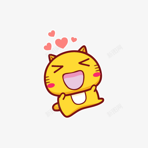 手绘卡通高兴的小猫png免抠素材_新图网 https://ixintu.com 卡通 手绘 手绘卡通高兴的小猫 手绘卡通高兴的小猫PNG 高兴的小猫