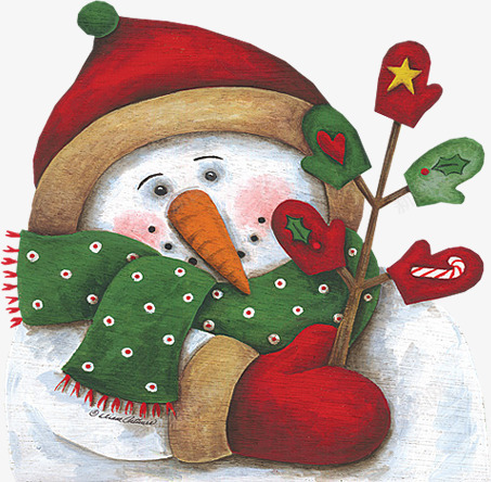 可爱小雪人png免抠素材_新图网 https://ixintu.com 冬天 可爱 围巾 小雪人 戴帽子的小雪人 手套 红帽子