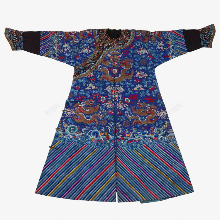 蓝色龙袍png免抠素材_新图网 https://ixintu.com 古装 古装花纹 服装 蓝色 龙袍