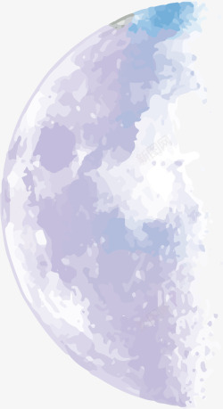 星球圆装饰图案紫色水彩梦幻星球高清图片