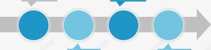 圆形箭头步骤流程ppt图表图标图标