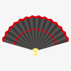 弧形折扇卡通折扇高清图片