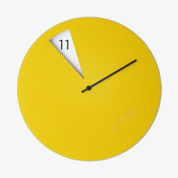 黄色创意时钟素材