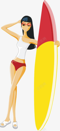 外国模特海报美女冲浪高清图片