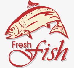 鱼主题菜单餐饮标签矢量图图标高清图片