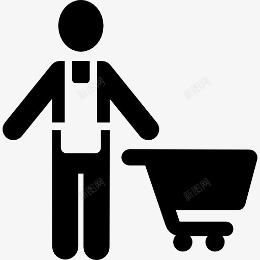 购物的人图标png_新图网 https://ixintu.com 人 杂货 男性 购物车 超市