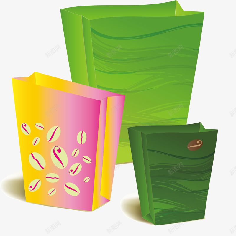 纸质购物袋png免抠素材_新图网 https://ixintu.com 商场 商城 环保袋 绿色健康 超市