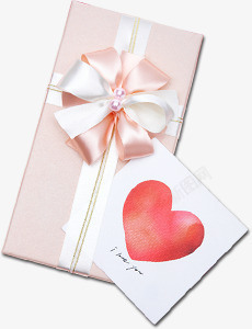 情人节盒子礼物盒子彩带情人节礼物高清图片