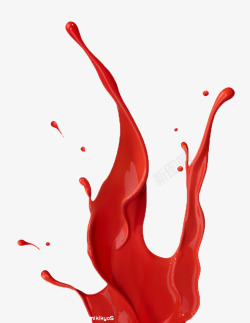 喷洒的油漆红色油漆高清图片