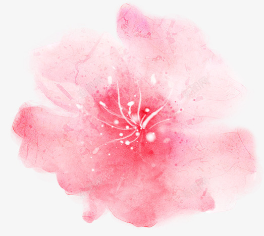 创意卡通粉红色的花朵水彩png免抠素材_新图网 https://ixintu.com 创意 卡通 水彩 粉红色 花朵