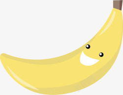 香蕉笑脸卡通黄色香蕉高清图片