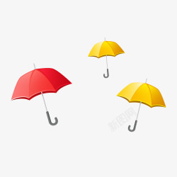漂浮雨伞漂浮彩色雨伞高清图片