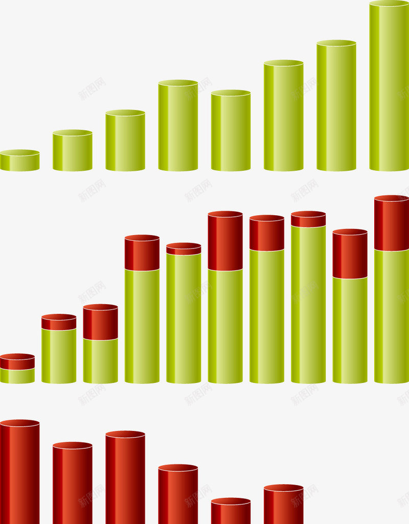 PPT三维柱形图标png_新图网 https://ixintu.com PPT设计 三维 柱形图标