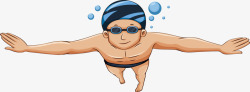 游泳男子男子游泳学习招生高清图片