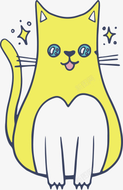 黄色小猫咪黄色小猫矢量图高清图片