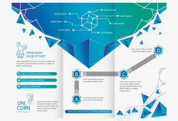 科技手册蓝色三角封面手册高清图片