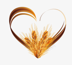 心形麦子创意麦穗高清图片