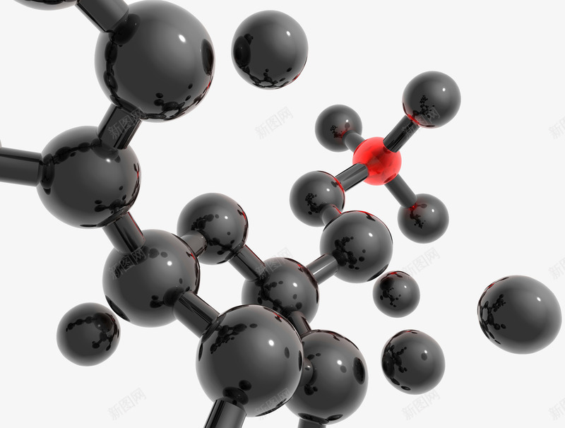 纳米分子模型png免抠素材_新图网 https://ixintu.com 分子结构 材料科技 模型 纳米分子