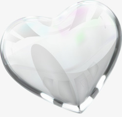 玻璃心透明爱心装饰图案高清图片