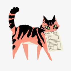 小猫花纹卡通猫咪高清图片