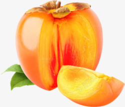 熟透的柿子黄色柿子高清图片