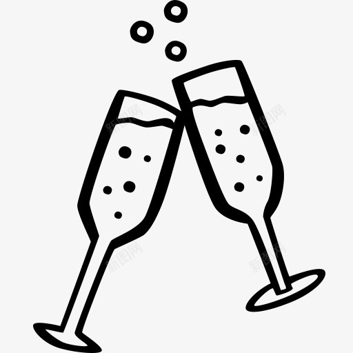 庆典香槟玻璃杯新的一年方新的一png免抠素材_新图网 https://ixintu.com Celebration champagne glasses new party year 庆典 新的一年 方 玻璃杯 香槟