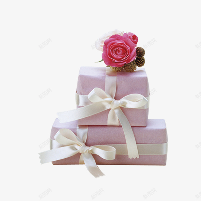 情人节礼物盒png免抠素材_新图网 https://ixintu.com 礼品 礼盒 粉色 花朵 送礼物