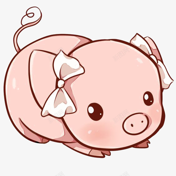 卡通小猪png免抠素材_新图网 https://ixintu.com 可爱小猪 小猪免扣PNG 小猪免扣元素 小猪插画 手绘小猪 粉色小猪