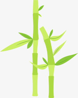 绿色竹节卡通竹子矢量图素材