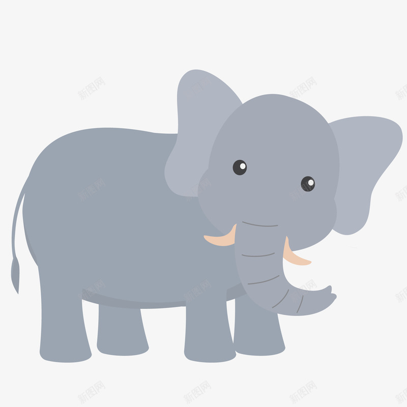 野生动物大象png免抠素材_新图网 https://ixintu.com 动物 卡通 大象 扁平化 森林 野生动物