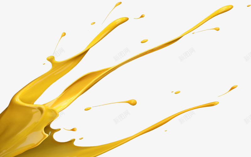 黄色水溅png免抠素材_新图网 https://ixintu.com 水 水溅 油漆 溅起 素材 设计 黄色