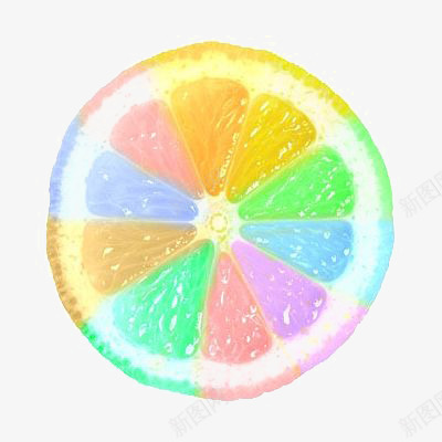 橙子png免抠素材_新图网 https://ixintu.com 创意橙子 创意水果 彩色橙子 彩虹橙子