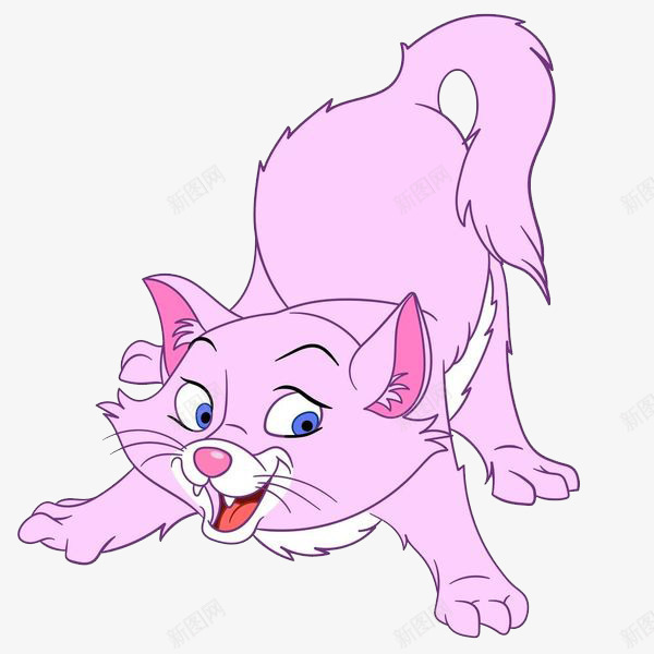 趴着张嘴的粉色小猫png免抠素材_新图网 https://ixintu.com 动物 卡通 喂养 宠物 小猫 小猫咪 张嘴 猫 猫咪 猫咪胡子 胡子 胡须 趴着