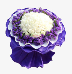 紫色花纸包玫瑰花一束薰衣草玫瑰花儿高清图片